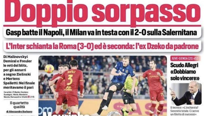 Prima Pagina, Corriere dello Sport: “Doppio sorpasso. Scudo Allegri” - immagine 1