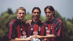 21 luglio 2001: Rui Costa, Inzaghi e Shevchenko insieme per la prima volta