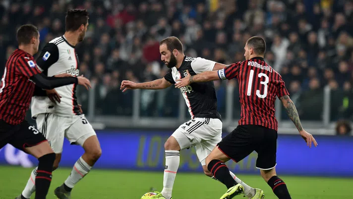Gonzalo Higuaín durante Juventus-Milan (credits: GETTY Images)