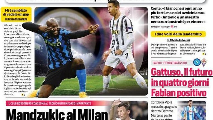Il Corriere dello Sport, la prima pagina di oggi, domenica 17 gennaio 2021 