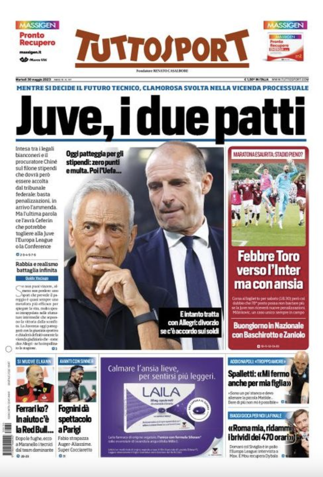 EDICOLA TS – Febbre Toro verso l’Inter, ma con ansia. Juve, i due patti - immagine 1