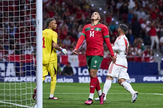 MADRID, SPAIN - MARCH 28: Zakaria Aboukhlal of Morocco reacts during the international friendly game between Morocco and Peru at Civitas Metropolitan Stadium on March 28, 2023 in Madrid, Spain. (Photo by Alex Caparros/Getty Images) “A casa mia le donne non parlano così agli uomini”: scoppia il caso a Tolosa- immagine 2