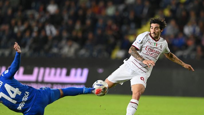 Empoli-Milan, Tonali: 'Rimessa furba? C'è l'arbitro che dovrebbe fermarmi' (getty images)