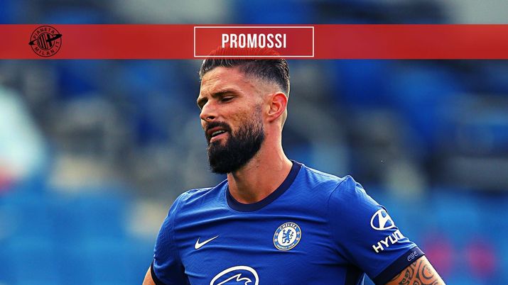Olivier Giroud (attaccante AC Milan) tra i promossi dell'amichevole Nizza-Milan 1-1 | News (Getty Images) 
