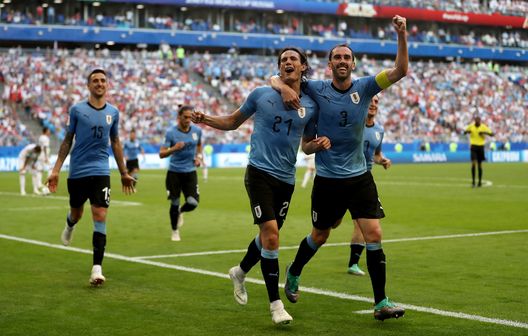 Godin e Cavani con l'Uruguay Godin e Cavani con l'Uruguay