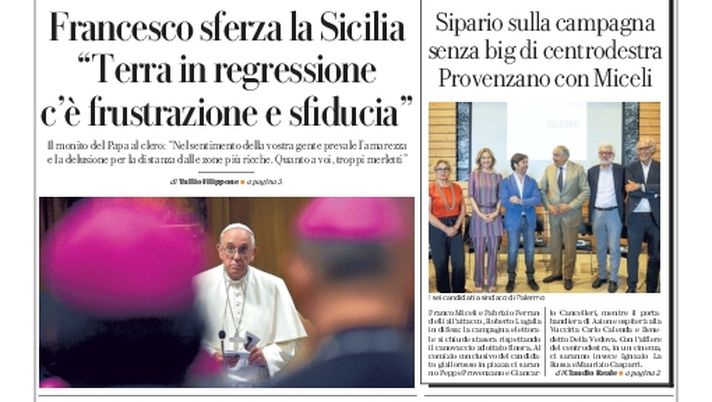 Prima Pagina, La Repubblica-Palermo: “Scandalo bagarini, curva a 85 euro” - immagine 1