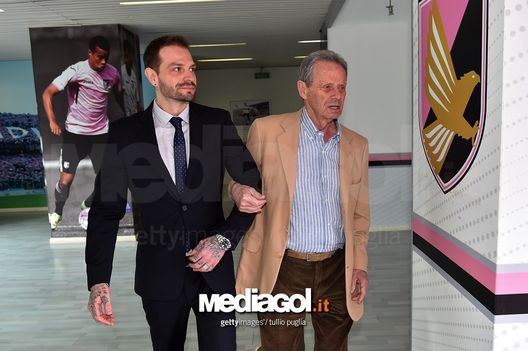 PALERMO, ITALY - MARCH 07: Paul Baccaglini (L) new President of US Citta' di Palermo and former President Maurizio Zamparini look on at Renzo Barbera Stadium on March 7, 2017 in Palermo, Italy. (Photo by Tullio M. Puglia/Getty Images)   PALERMO, ITALY - MARCH 07: Paul Baccaglini (L) new President of US Citta' di Palermo and former President Maurizio Zamparini look on at Renzo Barbera Stadium on March 7, 2017 in Palermo, Italy. (Photo by Tullio M. Puglia/Getty Images)