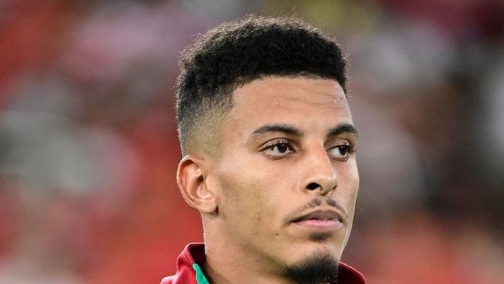Morocco's midfielder Azzedine Ounahi lines up before the friendly football match between Morocco and Paraguay at the Benito Villamarin stadium in Seville on September 27, 2022. (Photo by CRISTINA QUICLER / AFP) (Photo by CRISTINA QUICLER/AFP via Getty Images) Di Marzio: “Napoli, contatti in corso per Ounahi: l’Angers fissa il prezzo” - immagine 1