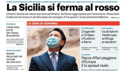 Prima Pagina, Giornale di Sicilia: “La Sicilia si ferma al rosso, chiesti divieti severi per due settimane”