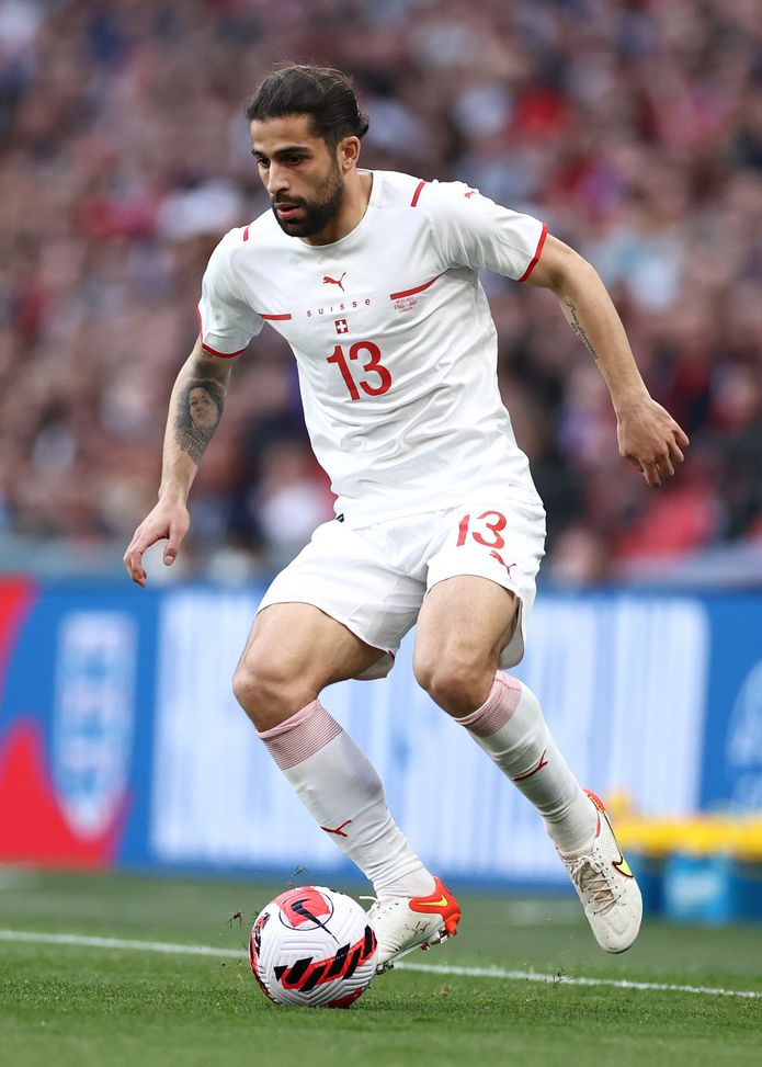 LONDON, ENGLAND - MARCH 26: Ricardo Rodriguez of Switzerland runs with the ball during the International Friendly match between England and Switzerland at Wembley Stadium on March 26, 2022 in London, England. (Photo by Ryan Pierse/Getty Images) Nazionali, Rep. Ceca-Svizzera 2-1: Zima e Rodriguez titolari- immagine 2