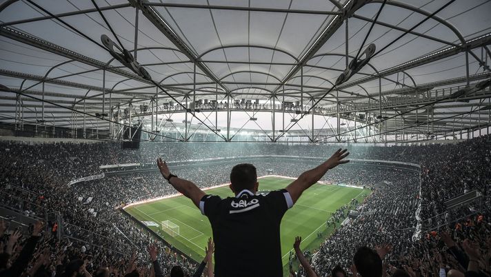 TOPSHOT - Supporters of Besiktas football club cheer on their team before the start of the Turkish Spor Toto Super league football match between Besiktas and Bursaspor at vodafone arena stadium on April 11, 2016 in Istanbul.
Besiktas football team play its first game at their new vodafone Arena stadium since its inauguration on April 10. / AFP / OZAN KOSE (Photo credit should read OZAN KOSE/AFP/Getty Images) TOPSHOT - Supporters of Besiktas football club cheer on their team before the start of the Turkish Spor Toto Super league football match between Besiktas and Bursaspor at vodafone arena stadium on April 11, 2016 in Istanbul.
Besiktas football team play its first game at their new vodafone Arena stadium since its inauguration on April 10. / AFP / OZAN KOSE (Photo credit should read OZAN KOSE/AFP/Getty Images)
