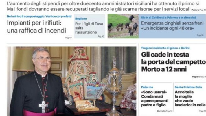 Prima Pagina, Giornale di Sicilia: “Wembley, sale l’attesa e prezzi alle stelle” Prima Pagina, Giornale di Sicilia: “Wembley, sale l’attesa e prezzi alle stelle”