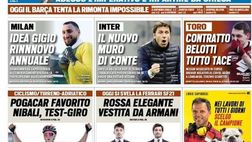 Prima Pagina, Tuttosport: “Juve, così noooo! Idea Gigio, rinnovo annuale. Il nuovo muro di Conte. Contratto Belotti, tutto tace”
