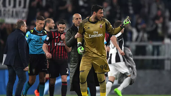 Le proteste di Donnarumma dopo Juventus-Milan, Getty Images
