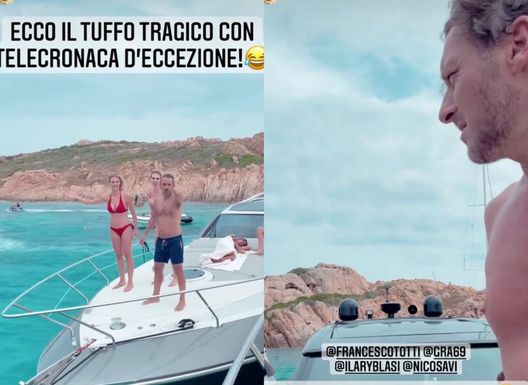 Ilary Blasi in barca con Michelle Hunziker e Savino, Totti commenta i tuffi: è il delirio Ilary Blasi in barca con Michelle Hunziker e Savino, Totti commenta i tuffi: è il delirio