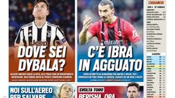 Prima Pagina, Tuttosport: “Dove sei Dybala? C’è Ibra in agguato”