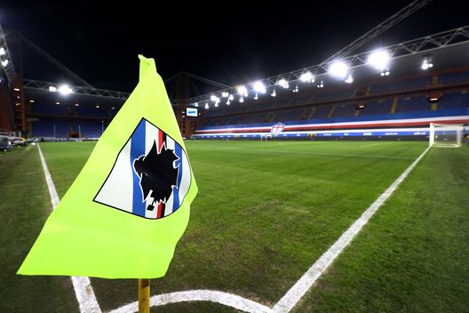 GENOA, ITALY - DECEMBER 06: General view of a corner flag inside the stadium during the Serie A match between UC Sampdoria and AC Milan at Stadio Luigi Ferraris on December 06, 2020 in Genoa, Italy. Sporting stadiums around Italy remain under strict restrictions due to the Coronavirus Pandemic as Government social distancing laws prohibit fans inside venues resulting in games being played behind closed doors. (Photo by Marco Luzzani/Getty Images) GENOA, ITALY - DECEMBER 06: General view of a corner flag inside the stadium during the Serie A match between UC Sampdoria and AC Milan at Stadio Luigi Ferraris on December 06, 2020 in Genoa, Italy. Sporting stadiums around Italy remain under strict restrictions due to the Coronavirus Pandemic as Government social distancing laws prohibit fans inside venues resulting in games being played behind closed doors. (Photo by Marco Luzzani/Getty Images)