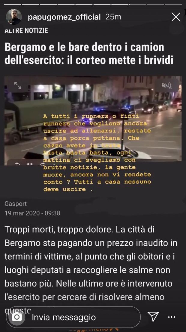 Il Papu esplode: “Che c**o avete in testa? La gente muore! Tra poco ci chiuderanno i supermercati”- immagine 2