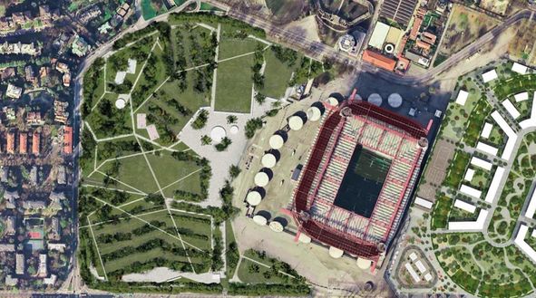 L'area di San Siro con il comparto di Hines sulla destra
