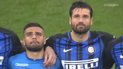 Inter-Napoli, commozione di Insigne e Sarri durante il minuto di silenzio in ricordo di Astori |FOTO