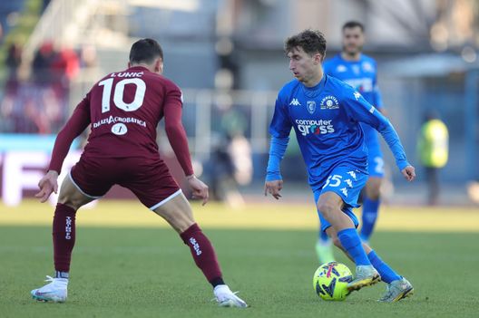 EMPOLI, ITALY - JANUARY 28: Tommaso Baldanzi of Empoli FC in action during the Serie A match between Empoli FC and Torino FC at Stadio Carlo Castellani on January 28, 2023 in Empoli, Italy. (Photo by Gabriele Maltinti/Getty Images) Empoli-Torino