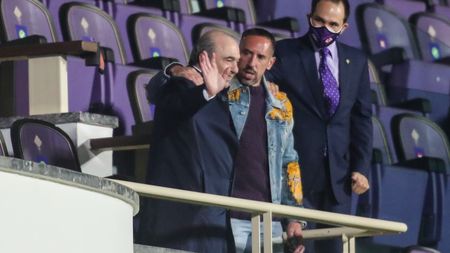 GERMOGLI PH: 11 APRILE 2021 FIRENZE STADIO ARTEMIO FRANCHI SERIE A FIORENTINA VS ATALANTA NELLA FOTO ROCCO COMMISSO E RIBERY GERMOGLI PH: 11 APRILE 2021 FIRENZE STADIO ARTEMIO FRANCHI SERIE A FIORENTINA VS ATALANTA NELLA FOTO ROCCO COMMISSO E RIBERY