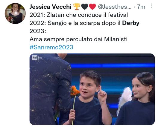Ibra, Sangiovanni e il bimbo con il fiore: per Amadeus è sempre derby a Sanremo- immagine 2
