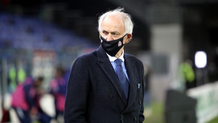 CAGLIARI, ITALY - MARCH 03: Sporting director of Cagliari, Stefano Capozucca, looks on before the Serie A match between Cagliari Calcio and Bologna FC at Sardegna Arena on March 3, 2021 in Cagliari, Italy. (Photo by Enrico Locci/Getty Images) 