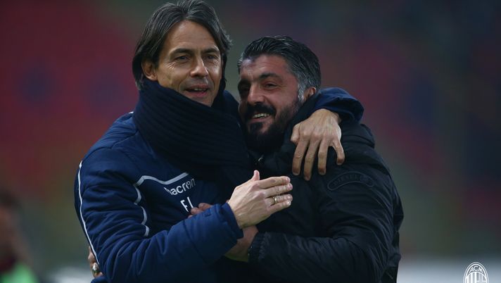 Gennaro Gattuso e Pippo Inzaghi (credits: acmilan.com) 