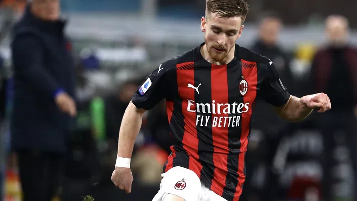 Alexis Saelemaekers (centrocampista AC Milan) durante Sampdoria-Milan (Serie A 2020-2021) | AC Milan News (Getty Images)
