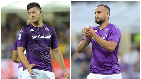 Jovic e Cabral in azione al Franchi Jovic e Cabral