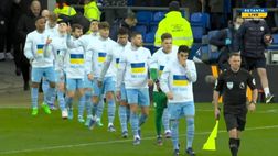 Everton-Manchester City, i Citizens scendono in campo con maglia pro Ucraina