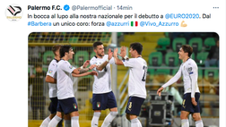Euro 2020, alle 21:00 sarà Italia-Turchia: il messaggio sui social del Palermo