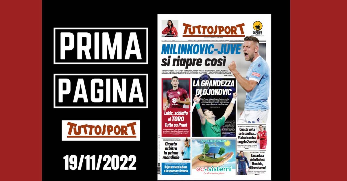 Prima Pagina Tuttosport “milinkovic Juve Si Riapre Così” Pianeta Milan