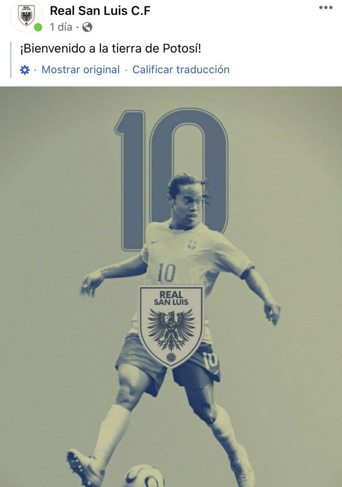 Ronaldinho annunciato dal Real San Luis