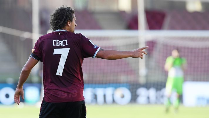 SALERNO, ITALY - JUNE 20: Alessio Cerci of US Salernitana during the serie B match between US Salernitana and SC Pisa on June 20, 2020 in Salerno, Italy. (Photo by Francesco Pecoraro/Getty Images for Lega Serie B) SALERNO, ITALY - JUNE 20: Alessio Cerci of US Salernitana during the serie B match between US Salernitana and SC Pisa on June 20, 2020 in Salerno, Italy. (Photo by Francesco Pecoraro/Getty Images for Lega Serie B)