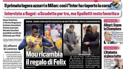 Prima Pagina, Corriere dello Sport: “Assalto al Napoli. Allegri sogna la Champions”