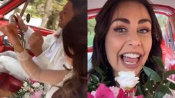 VIDEO / Giulia Coppini ha detto sì a Simeone jr: gli sposi cantano felici a squarciagola