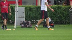 PM – L’ingresso in campo del Milan per l’allenamento
