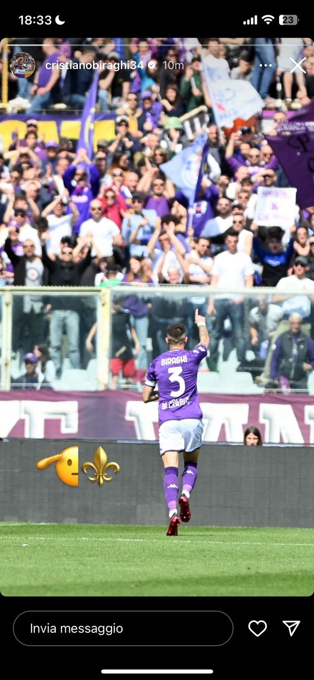 FOTO – Biraghi, la fascia e il Franchi: l’immagine del capitano della Fiorentina- immagine 2