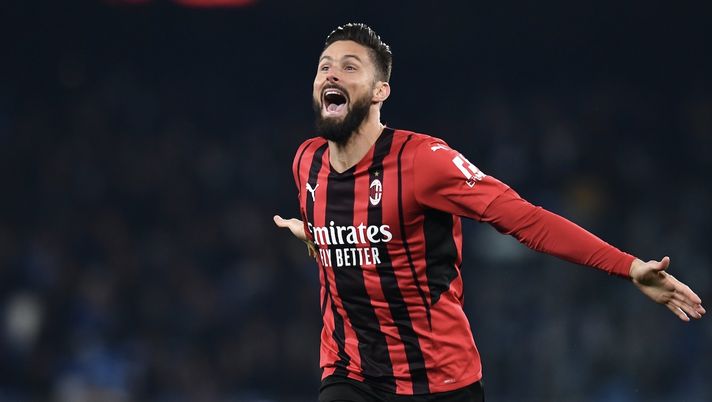 Olivier Giroud AC Milan Napoli-Milan 0-1 Serie A 2021-2022