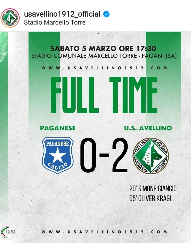 Derby ok per l’Avellino, nonostante acciacchi e squalifiche: Gautieri “Corsa su noi stessi”- immagine 2