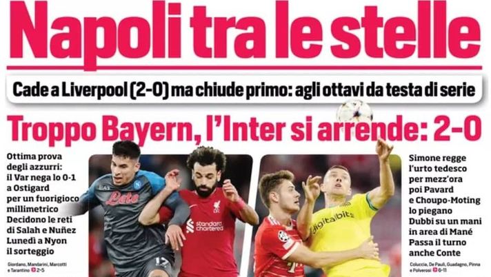 IL NAPOLI SUI MEDIA – Le prime pagine dei giornali di oggi 2 novembre 2022 IL NAPOLI SUI MEDIA – Le prime pagine dei giornali di oggi 2 novembre 2022 - immagine 1