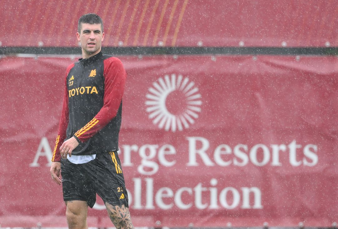 Roma, la ripresa degli allenamenti sotto la pioggia a Trigoria – FOTOGALLERY - immagine 35