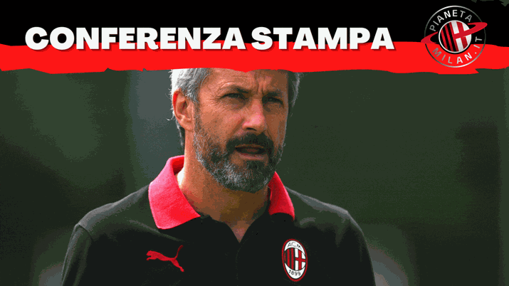 Maurizio Ganz, allenatore del Milan Femminile, in conferenza stampa 