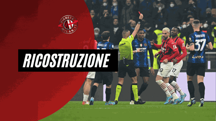 Theo Hernandez, espulso durante Inter-Milan (getty images)