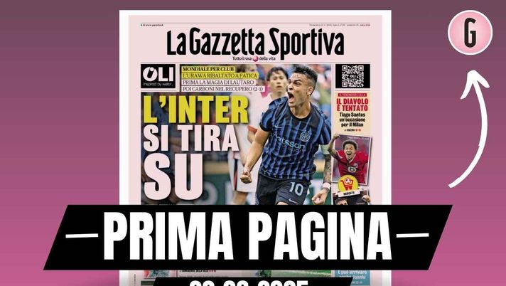 Prima Pagina Gazzetta dello Sport 22 giugno