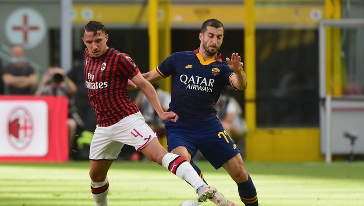 Ismaël Bennacer e Henrikh Mkhitaryan durante Milan-Roma (credits: GETTY Images) 