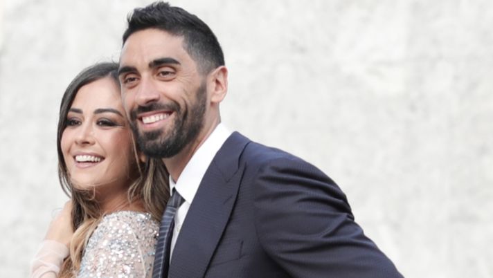 Giorgia Palmas e Filippo Magnini sorridenti (Getty images, Vittorio Zunino Celotto / Staff) 