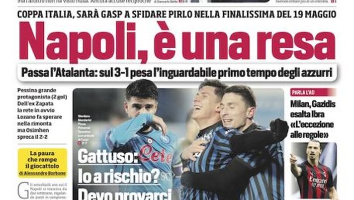 Prima Pagina, Corriere dello Sport: “Napoli, è una resa. Conte-Agnelli, referto bianco” 
